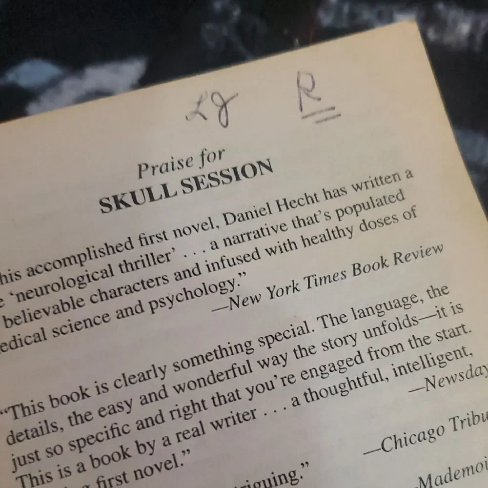 Daniel Hechter 'Skull Session' Paperback Novel 🌏5/$10🌏